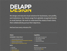 Tablet Screenshot of delappdesign.com